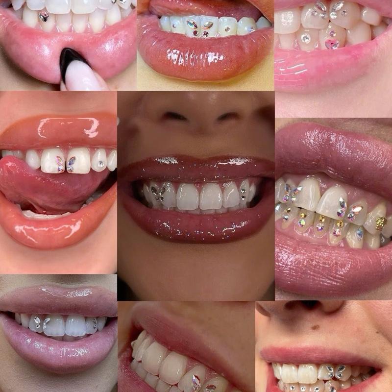 Set đính đá răng tại nhà hình bướm kèm keo và dụng cụ - an toàn - dễ làm - xinh…