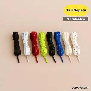 Sepasang 2 pcs Tali Sepatu Strip Flat Gepeng Motif Shoe Laces Sneakers Futsal Bola Olahraga Keren Tali Hudi 110 cm untuk Pria dan Wanita