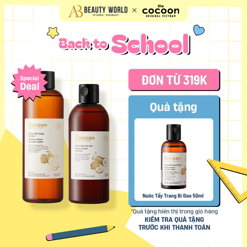 [MUA 1 TẶNG 1] Gel Rửa Mặt Bí Đao Cocoon 310ml & Nước Tẩy Trang Bí Đao Cocoon 500ml