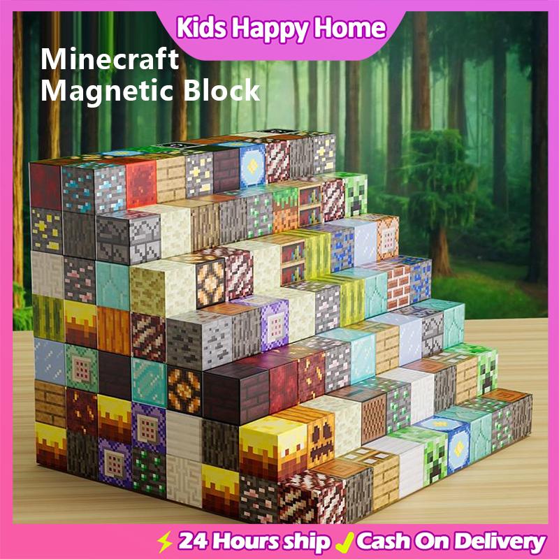 Minecraft Magnet Block Minecraft Magnetic Blocks Set My World Games Village set Magnetic ...