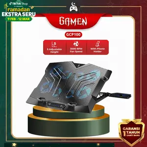 GAMEN GCP100 Laptop Gaming Cooling Stand Kipas  Fan 8 Inti/Core Silent Mode Original  Pendingin   Computer - Garansi 1 Tahun