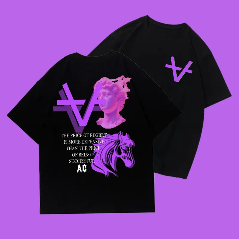 WENZ Kaos Akademi Crypto purple atasan distro pria & wanita atasan mindset rich people lengan pendek streetwear cowok bisa cod tshirt viral trendi 3