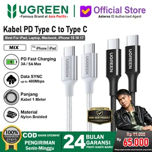 UGREEN Kabel Data For iPad Samsung Google PD Type C To Type C Fast Charging 60w 100w