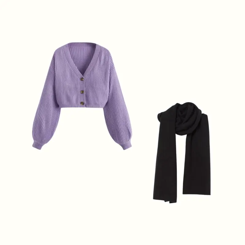 Setelan Dress Sweater Wanita Kekinian ( Hijab + Cardigan + Dress ) Ootd Hijab Casual - CL26 Remaja Dewasa Panjang Casual Simple Ceruty Fit Muslim Nyaman Satin Baju Gamis Kondangan Linen Cantik Celana Pesta 4