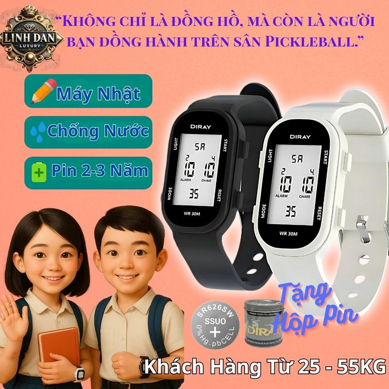 [DIRAY 24211] Đồng Hồ Nam Nữ Gen Z | Điện Tử Thể Thao – Đèn LED Siêu Sáng – Chống Nước 30M | Cho Học Sinh Cấp 2, 3 & Sinh Viên | Đeo Đôi Cực Chất, Cá Tính