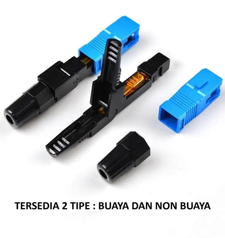 KKC-Fast connector SC UPC 1Pack ISI 10Pcs Fiber Optik konektor FTTH Fast Connector model Buaya / non buaya