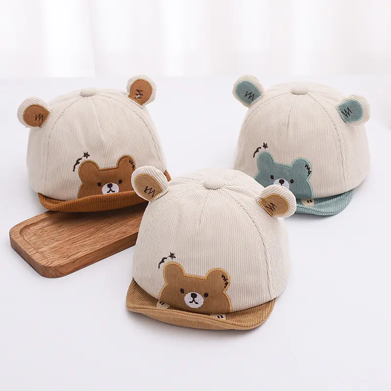 Mũ Bóng Chày Cho Em Bé Thiết Kế Hình Gấu Dễ Thương, Chất Liệu Cotton Thoáng Khí, Thích Hợp Cho Bé Trai Và Bé Gái Trẻ Sơ Sinh, Mũ Lưỡi Trai, Mềm Mại Và Thoải Mái, Mũ Chống Nắng Cho Trẻ Mới Biết Đi 2