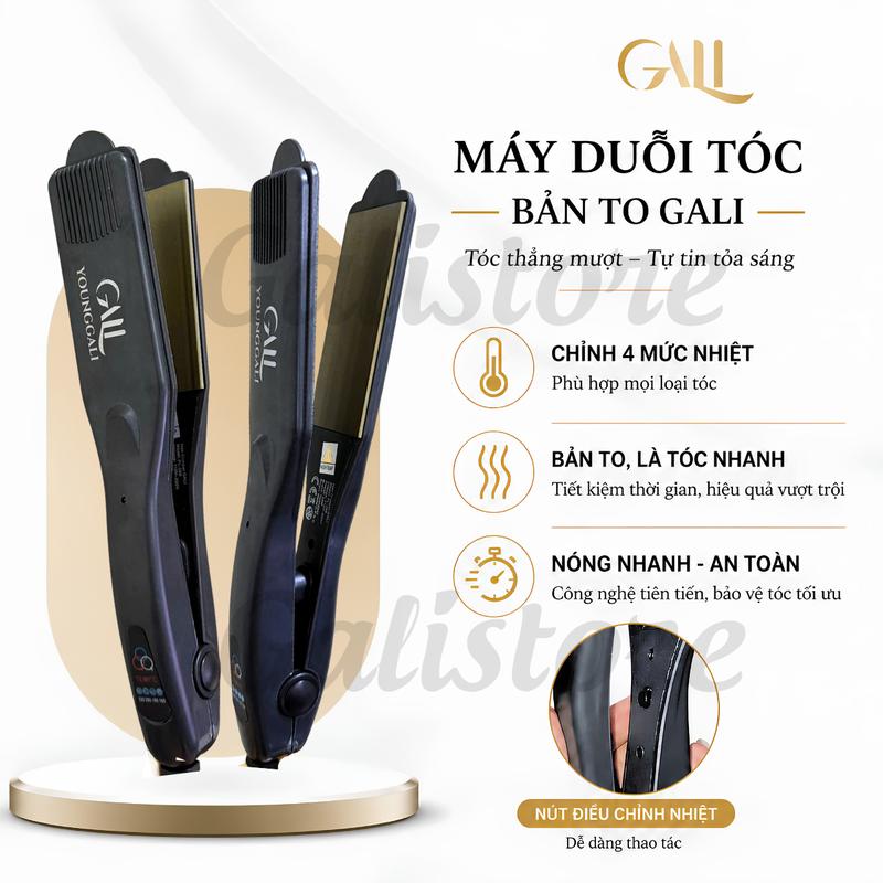 Máy Duỗi Tóc Bản To GALI Máy Là Tóc,Máy Ép Duỗi Tóc Thẳng 4 Mức Chỉnh Nhiệt Uốn Tóc Máy Uốn Tóc