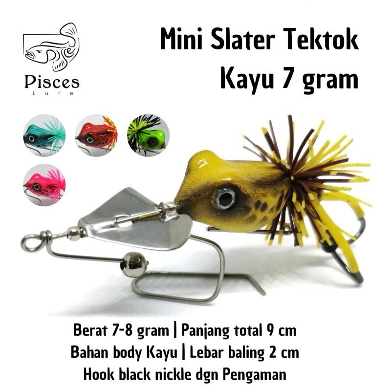 Buzzbait Mini Slater Tiktok tektok 7 gram Propeler Berisik Umpan Casting Gabus Snakehead Top Water Ikan 0