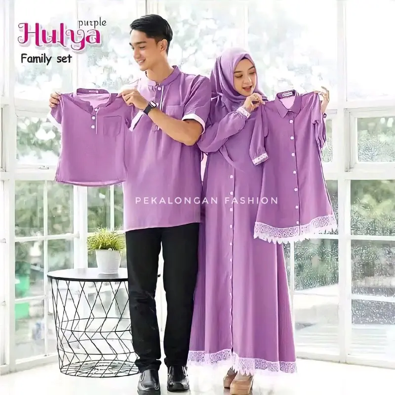 Sarimbit Keluarga Muslim Couple Gamis Ibu dan Anak Sarimbit Lebaran Terbaru Couple Koko Ayah dan Anak Baju Couple Lebaran 2025  Elegan 7