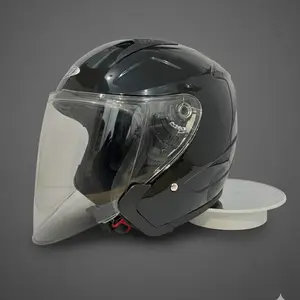 Helm Half Face MLA PHANTOM / BLACK GLOSY Kaca Bening [SNI] Helm PREMIUM Untuk Wanita/Peria Dewasa Bisa Cod Motorcycle