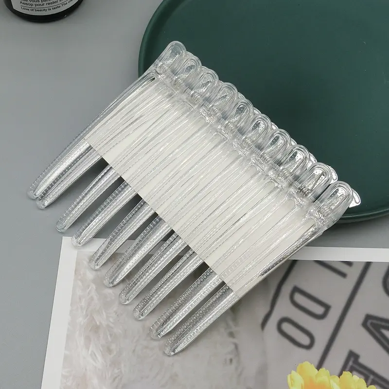 Kẹp Tóc, 10 Cái, Kẹp Phần Tạo Kiểu Uốn Tóc Salon, Tạo Kiểu Tóc, Kẹp Cắt Tóc, Tay Cầm Tạo Kiểu Tóc, Dụng Cụ Tạo Kiểu Tóc 2