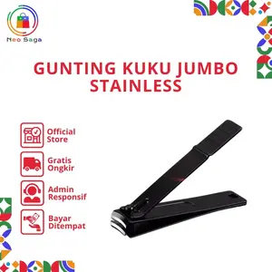 Gunting Kuku Besar Jumbo Stainless Steel Hitam 8cm Jumbo