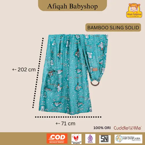 bamboo sling cuddleme / ringsling / gendongan bayi samping 1