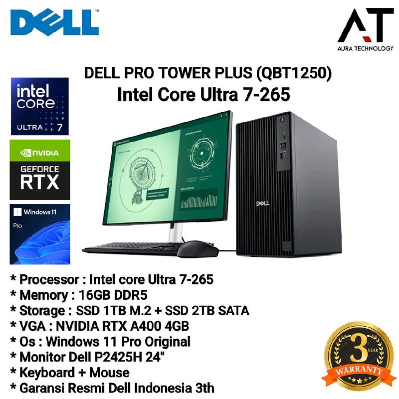 PC DELL PRO TOWER PLUS QBT1250 Intel Core Ultra 7 265 16GB DDR5 SSD Aphluv4xwc Resize Jpeg 800 800