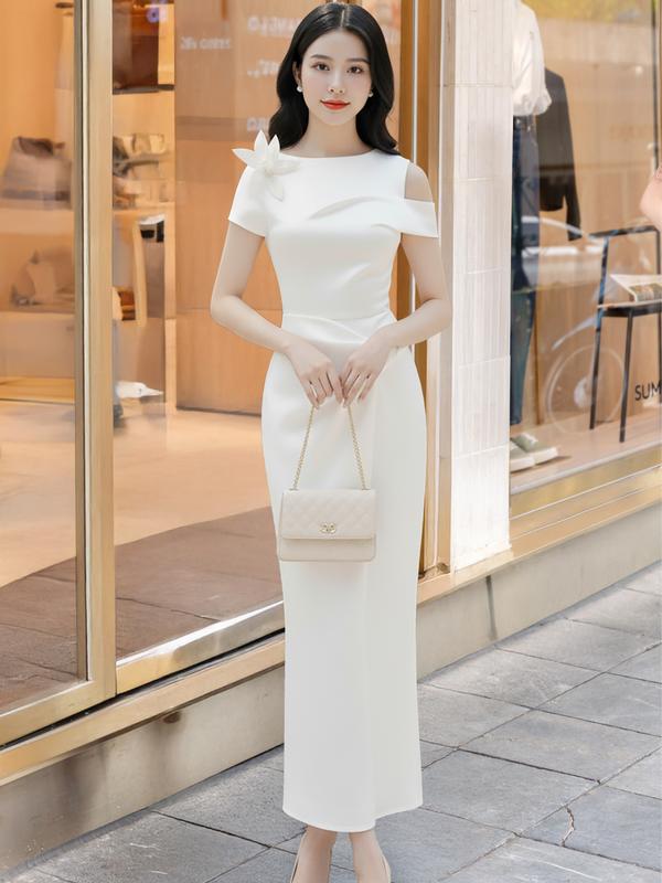 MIỄN SHIP MDU5295 Váy Lụa Twist Satin Cao Cấp – Thiết Kế Thanh Lịch Cuốn Hút Dành Cho Nữ. đầm trắng dáng dài đầm đẹp đi tiệc cưới sang chảnh