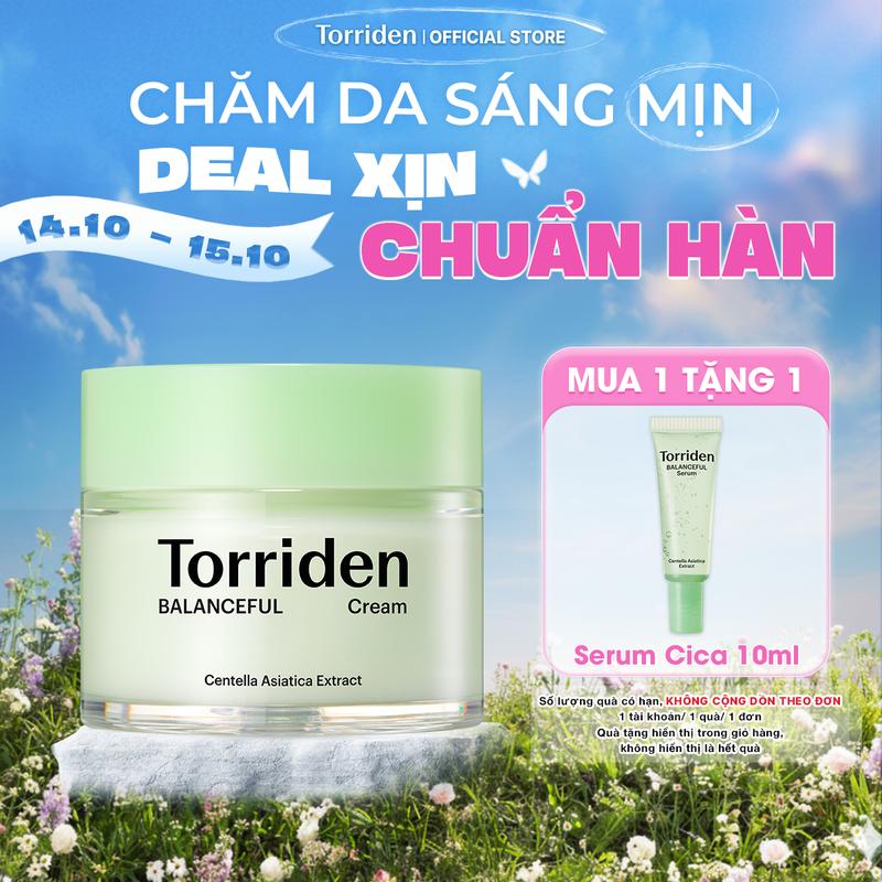 Kem Dưỡng Cica Torriden Balanceful 80ml Hỗ Trợ Làm Dịu Giữ Ẩm Da Mụn [*]
