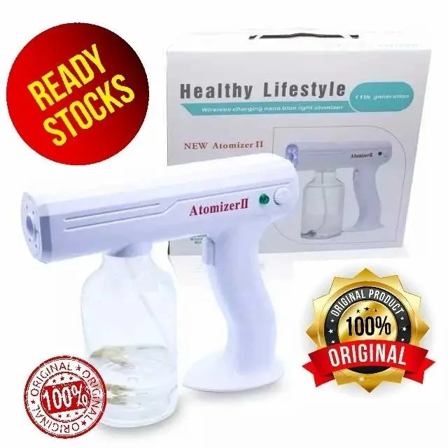 ATOMIZER II PORTABLE WIRELESS NANO UV SPRAY GUN DISINFECTAN 800ML ML - TOKOASMA