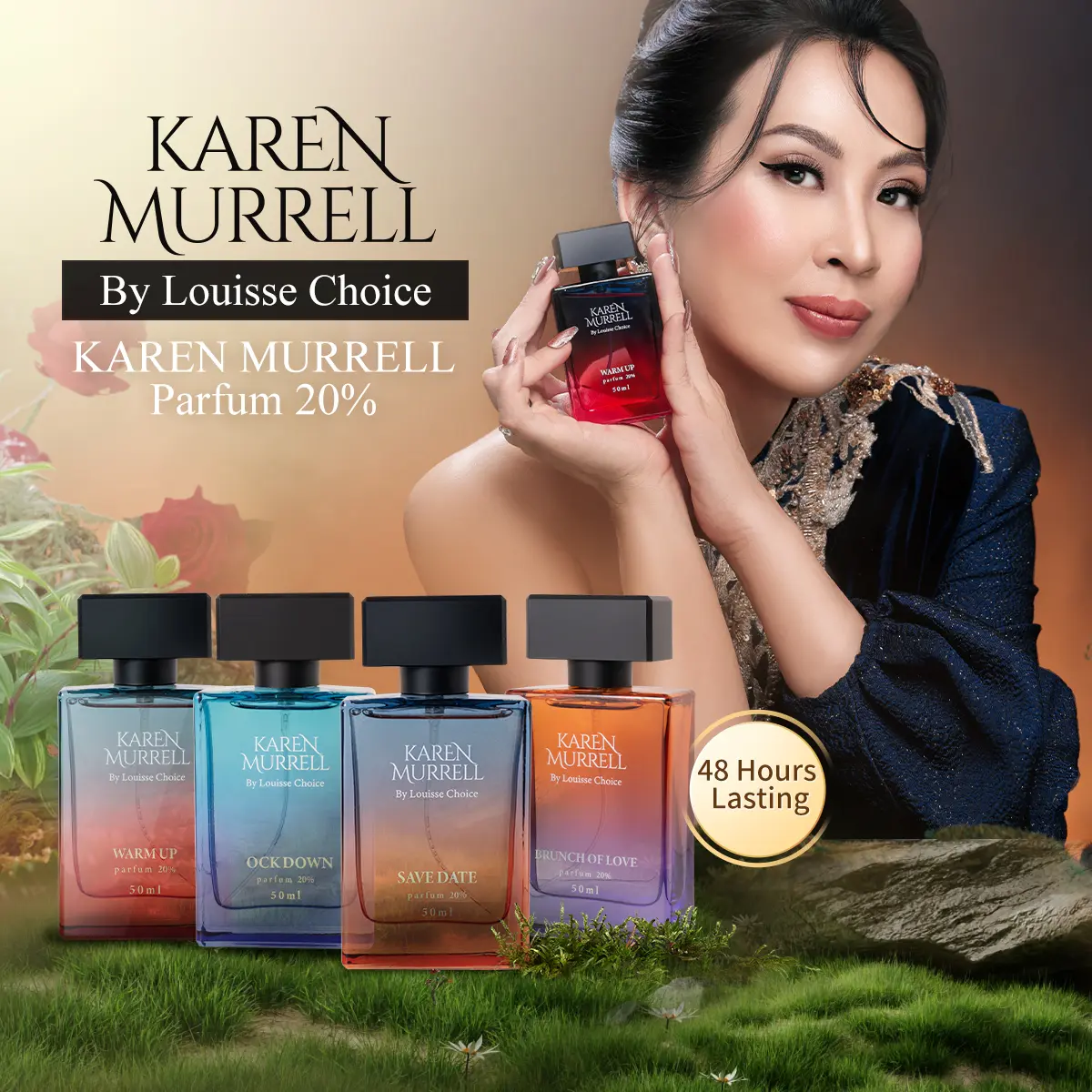 [GET 2][LIVE]LOUISSE CHOICE & KAREN MURRELL Parfum 50ml BPOM 48 Hours Lasting EDP Men Women Perfume Eau De Parfumm Wangi