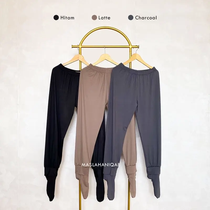 Maslaha Niqab - Basic Innerpants Wudhu Friendly Polos | Celana Legging Wudhu | Celamis untuk Umroh Dalaman 2