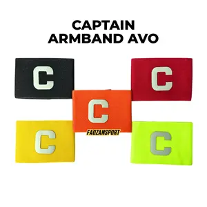FAOZANSPORT Ban Kapten AVO Captain Armband Avo Sepakbola Futsal Olahraga Ball Outdoor Pilihan Warna Hitam Merah Kuning Hijau Oren untuk Berbagai Jenis Olahraga