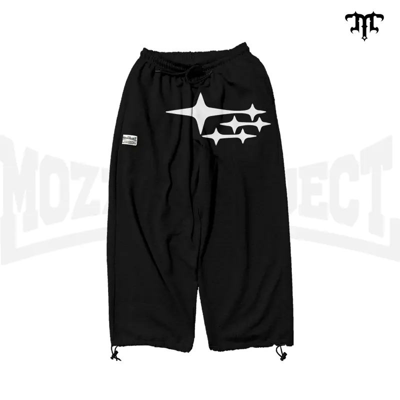 Mozzaproject Bundling Tshirt Boxy Hitam dan Sweatpants Baggy Ballon Nothing Worse 2