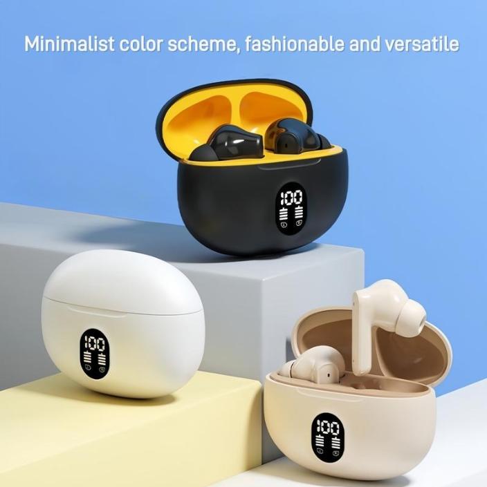 Tai nghe nhét tai True Wireless Bluetooth , hiển thị công suất kỹ thuật số, âm thanh stereo, gọi điện độ nét cao, điều khiển cảm ứng