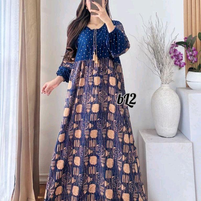 GAMIS MOTIF TERBARU BAHAN RAYON TEBAL-GAMIS NYAMAN-GAMIS WANITA Formal 1