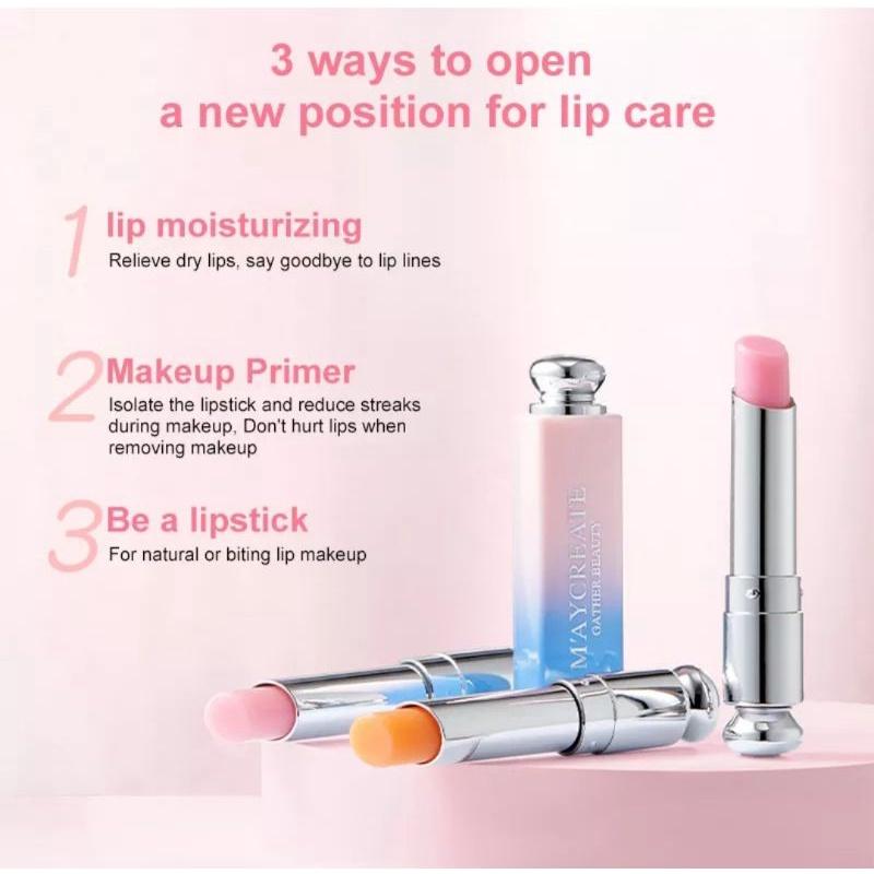 [COD] Maycreate Moisturizing Lipstick Melembabkan Tahan Air Dan Tahan Lama BPOM 3