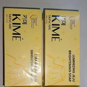 [BUY 1 BOX GET 2 BATANG] KIME Luminizing Jeju brightening Soap 100GR | Volcanic Ash Charcoal Niacinamide Collagen | Sabun Batang Natural Pemutih Glowing Mencerahkan Wajah Muka Badan Kulit Tubuh Kaki Tangan Ketiak Whitening Booster Eksfoliasi Flek