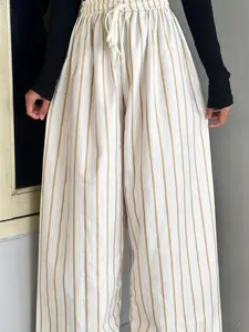 Everyday Pants - Stripe  Pants - Celana Kulot Salur -Hommy pants Celana Jumbo Wanita Motif salur Panjang highways kattun celana panjang salur