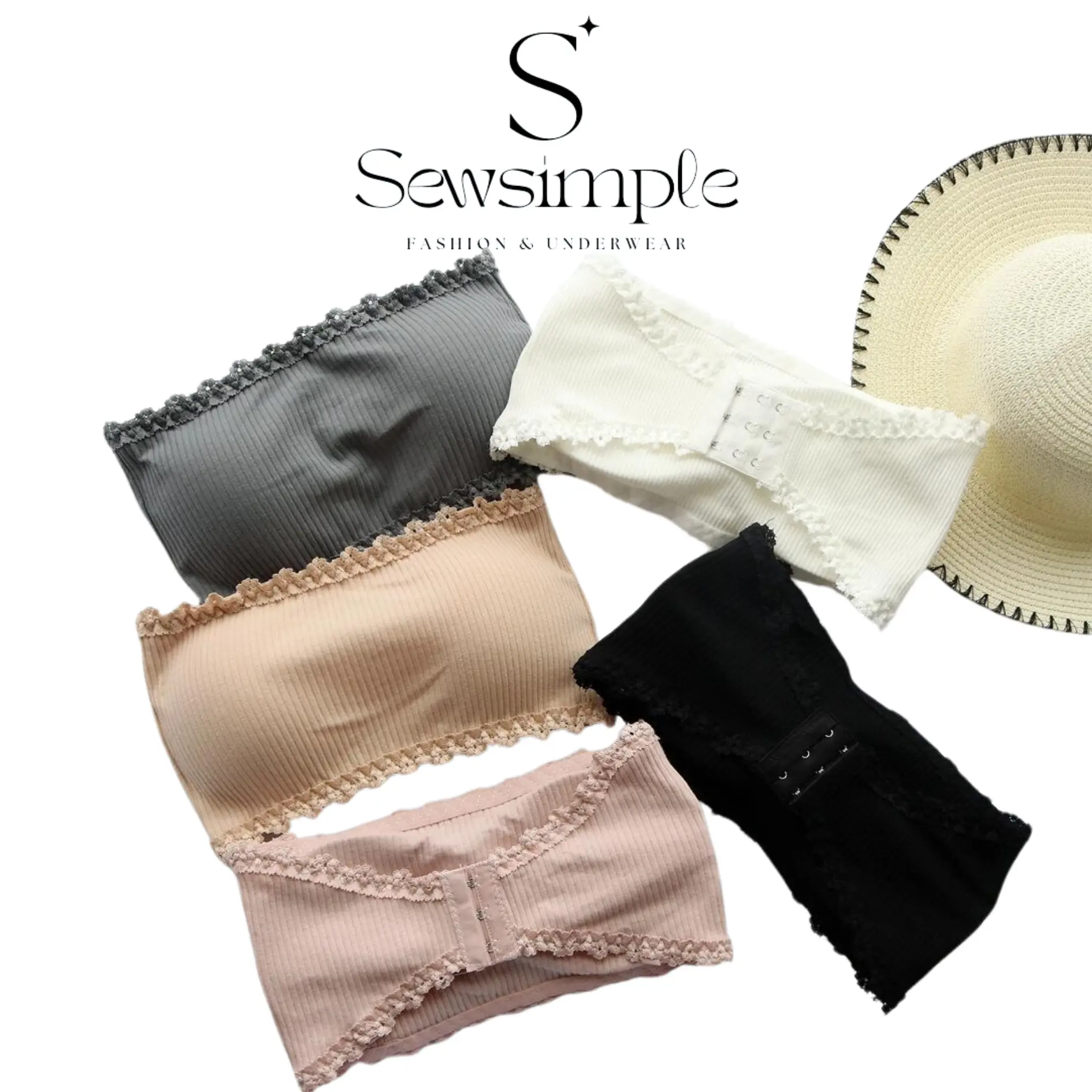 Bra Top Bh Cewek Kemben Crop Wanita Dalaman Cup Busa Tipis Seamless - BS421