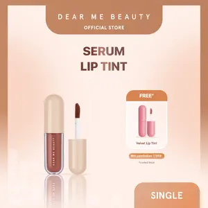 Dear Me Beauty Serum Lip Tint Best Seller - Lip Tint Tahan Lama dengan Rosehip Oil & Argan Oil Glossy Finish