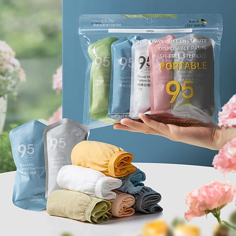 Product Introduction of Disposable underwear, for women, made of pure cotton, suitable for sports, outdoor and travel activities, shorts, portable, wash-free, suitable for running and fitness 6
