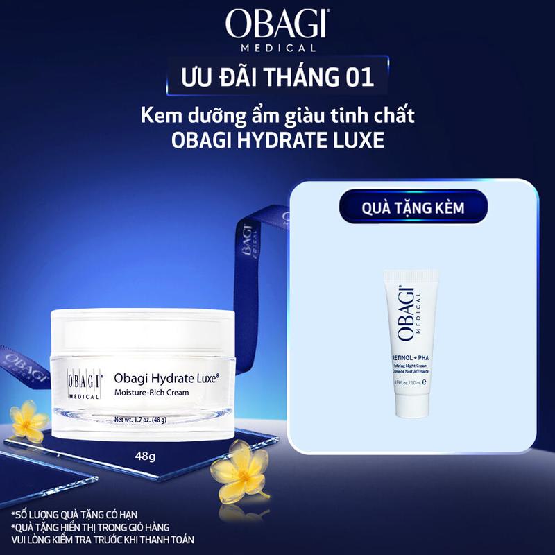 Kem Dưỡng Ẩm OBAGI Hydrate Luxe Moisture-Rich Cream 48g Women Làm Đẹp Da Skincare Chăm Sóc Da