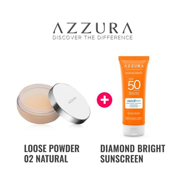 Gambar Paket Azzura Loose Powder + Sunscreen - Sunscreen + Loose Powder 01 Light Beige dari Wings Indonesia Kab. Bekasi 2 Tokopedia