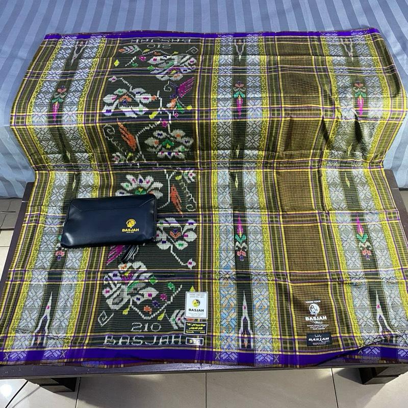 Sarung sutera BASJAH varian STC songket sutera asli 100% original spunsilk 210/2 3