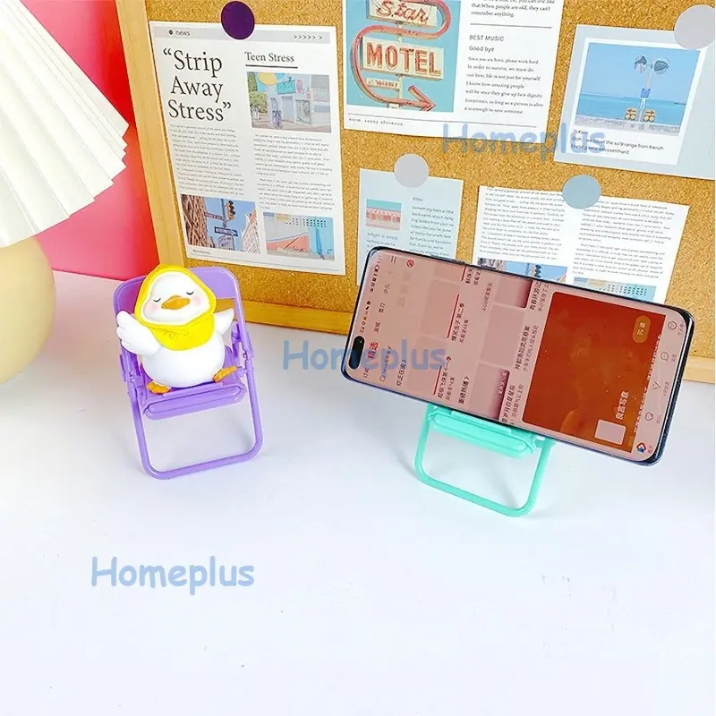 HomePlus Stand Kursi Macaron Holder Universal Dudukan Penyangga Handphone Model Bangku Mini Chair Folding Mobile Phone Stand Holder Hp Model Kursi 6