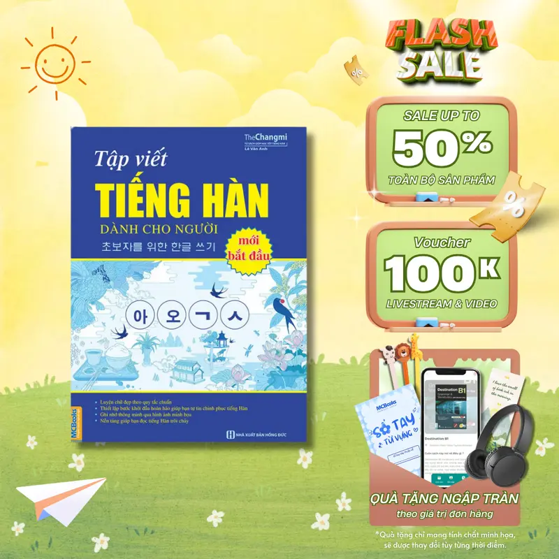 Sách - Tập viết tiếng Hàn dành cho người mới bắt đầu - MCBooks 