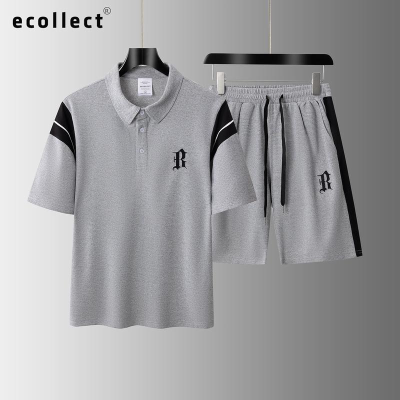 Bộ đồ nam Polo thể thao ECOLLECT SS48 – Chất liệu vải waffle tổ ong cao cấp 280g, thêu vi tính sắc nét