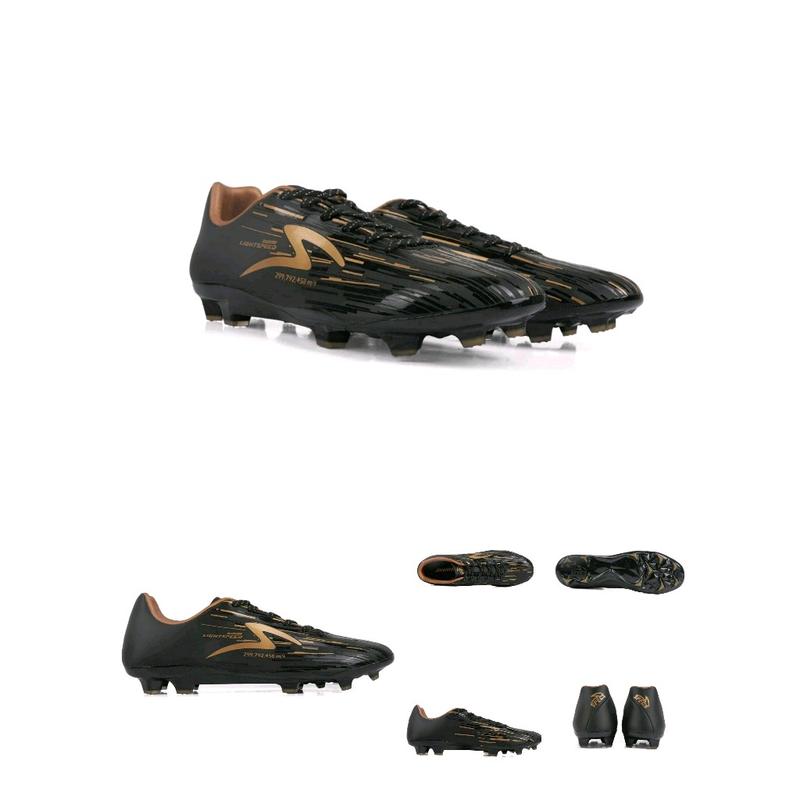 PROMO SPESIAL SPECS SEPATU SEPAK BOLA LIGHTSPEED REBORN FG BLACK PALE GOLD futsal 0