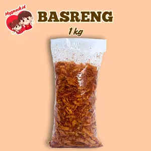 BASRENG 1KG  BAKSO GORENG PEDAS / BASRENG PEDAS DAUN JERUK Camilan Snacks Food