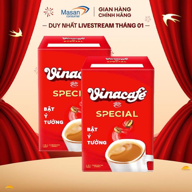  Combo 2 Cà phê hòa tan Vinacafe Special hộp x 18stick x 17gr 