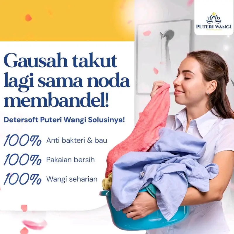 Puteri Wangi Detergen 1 Liter - Aroma New Akasia  Bersihkan pakaian dengan kesegaran baru 1