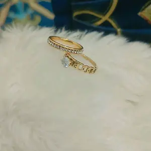 Cincin  Elegan 2in1 Soliter Titanium