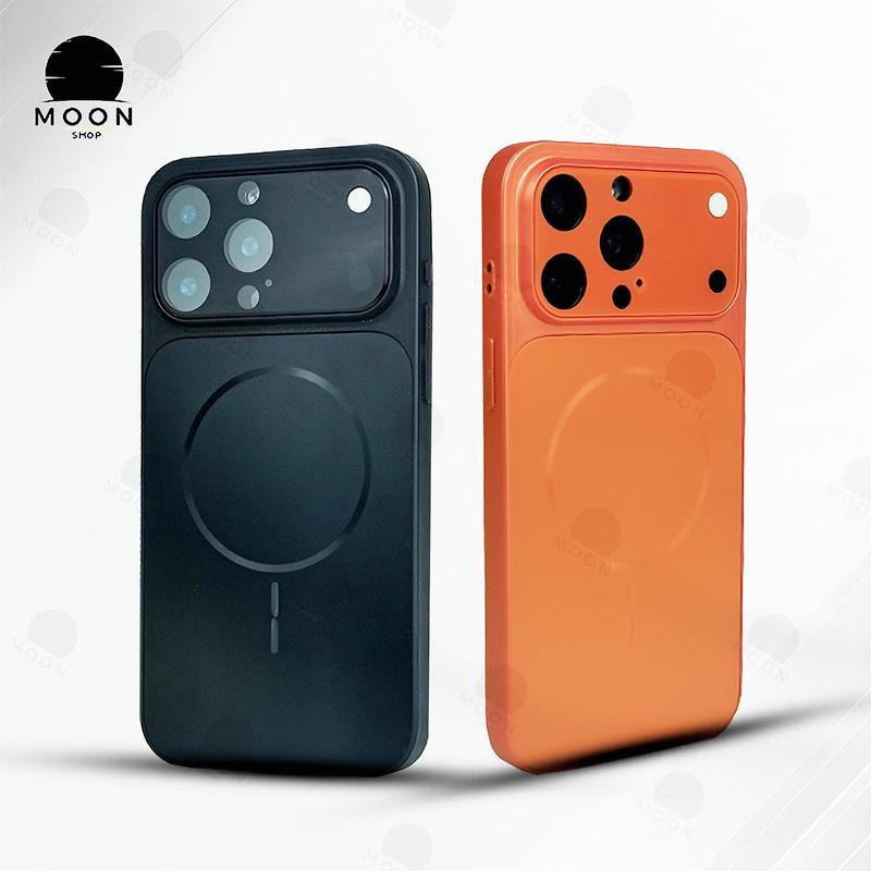  Ốp lưng điện thoại màu cam dòng 17 mới tương thích với 17 16 15 14 13 12 11 Pro Max PLUS ốp lưng bảo vệ từ tính AIR bảo vệ camera bằng kính ốp lưng PC mờ chống rơi và chống sốc toàn diện  X002  