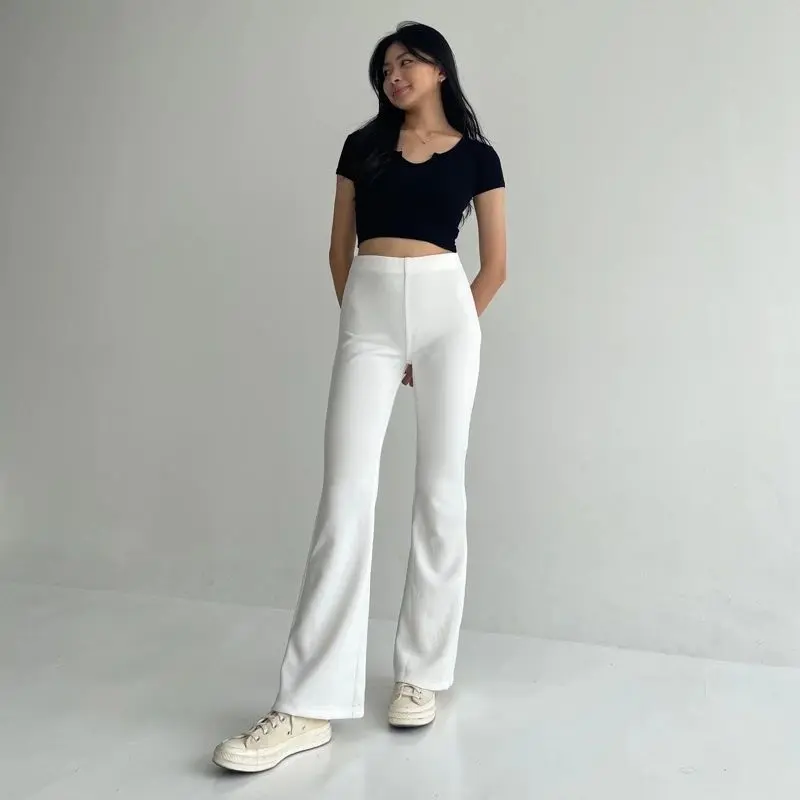 UMY Flare Pants - Highwaist Flare Pants - Highwaist Celana Cutbray Scuba 5