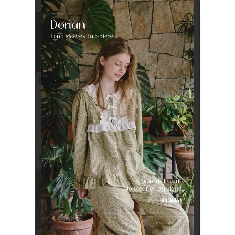   CHÍNH HÃNG  Set ngủ kẻ xanh hãng ULLALA authentic 