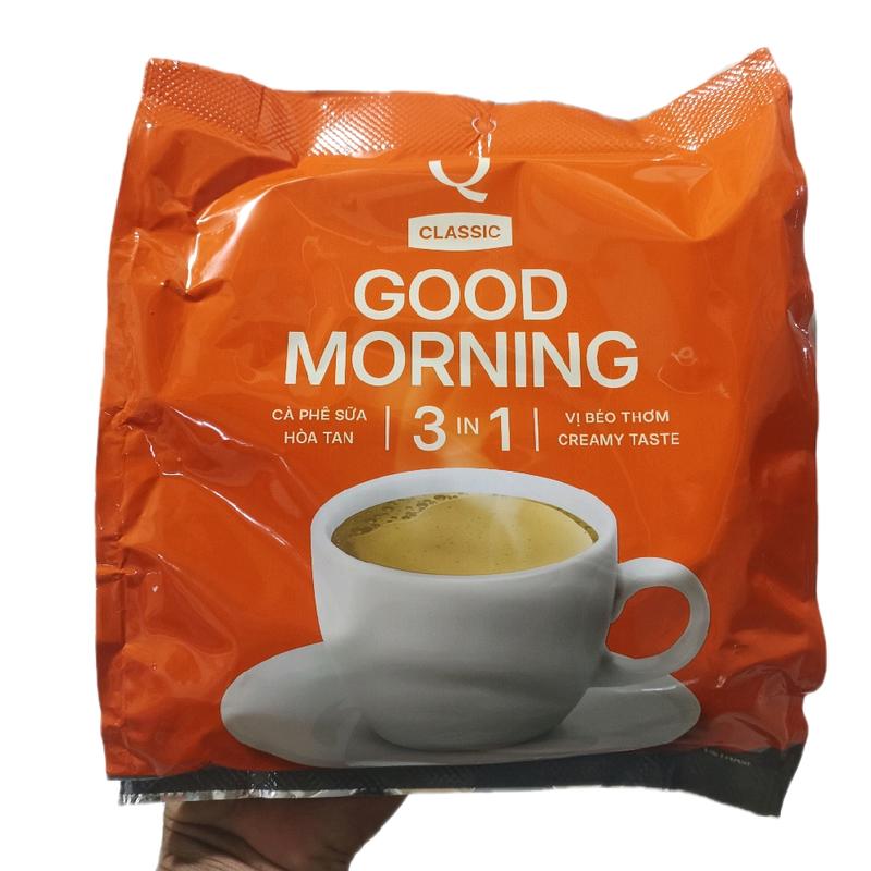  1 bịch cà phê sữa Trần Quang Goodmorning Black Sesame cà phê hòa tan Coffee Đường contrast  coffee  bao bì mới có thể thay đổi  