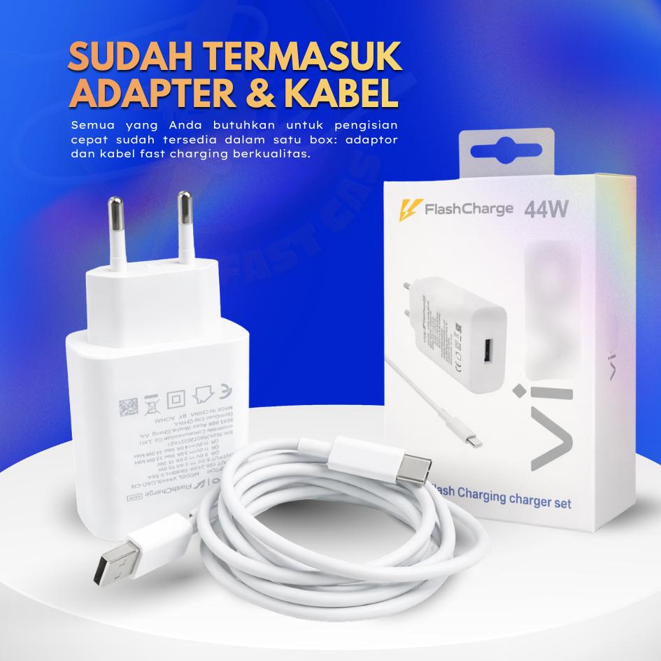 Charger VIV 44W Type C Fast Charging 100% Original Fullset Adaptor Kabel USB-C